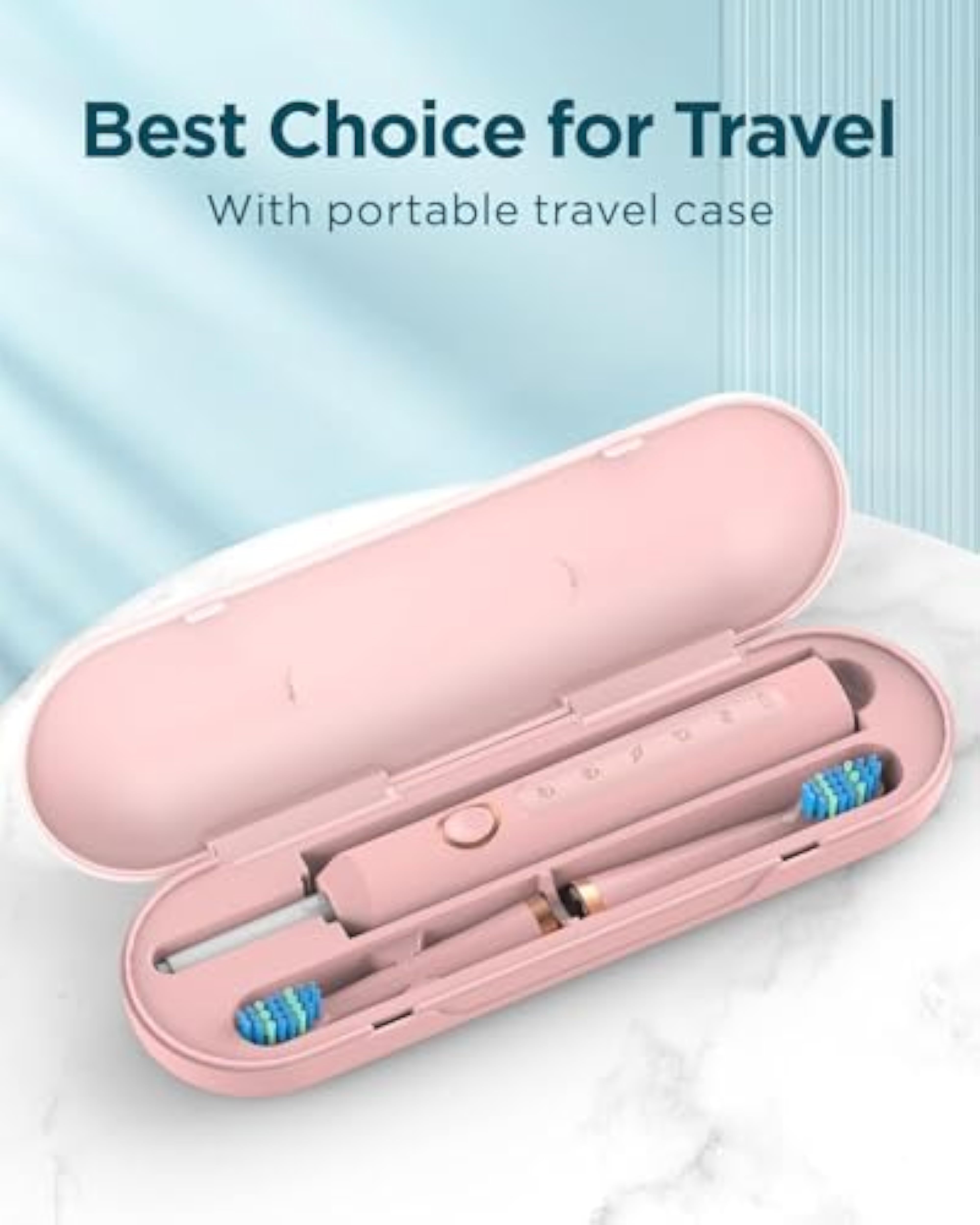 Electric toothbrush for adults, 8 toothbrush heads, 5 modes, travel case, new 