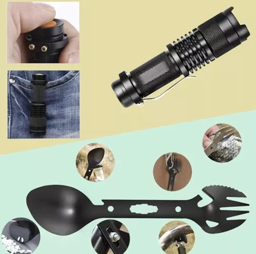 Emergency Survival Equipment Kit Outdoor Filter Tactical Hiking Camping SOS Tool