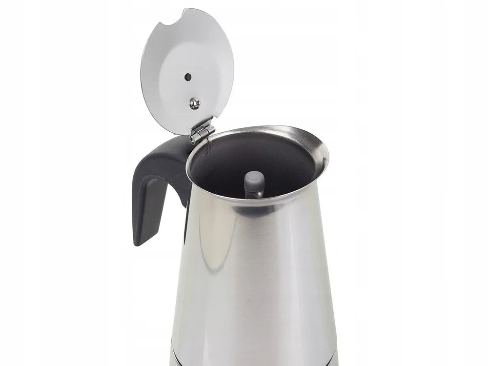 Espressokocher 300ml 6 Tassen Edelstahl Mokkakanne Kaffeekocher Induktion
