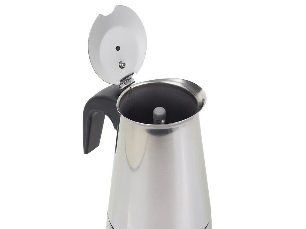 Espressokocher 300ml 6 Tassen Edelstahl Mokkakanne Kaffeekocher Induktion