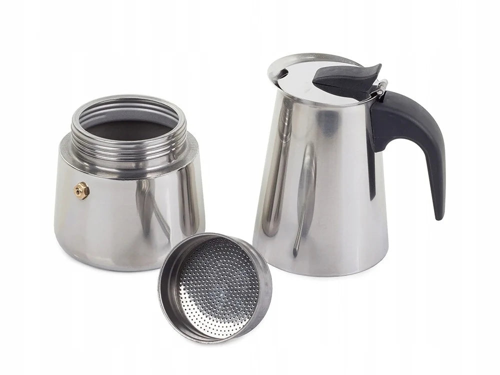 Espressokocher 300ml 6 Tassen Edelstahl Mokkakanne Kaffeekocher Induktion
