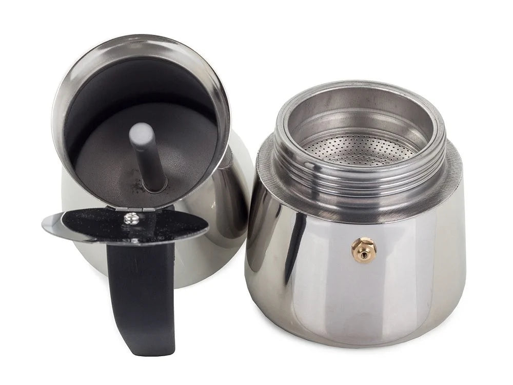 Espressokocher 300ml 6 Tassen Edelstahl Mokkakanne Kaffeekocher Induktion
