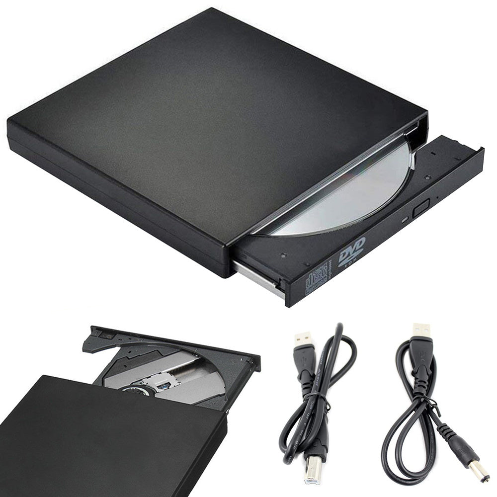 Externes USB CD/DVD Laufwerk – Tragbarer Brenner & Player für Laptop, PC & Mac   5907451330418
