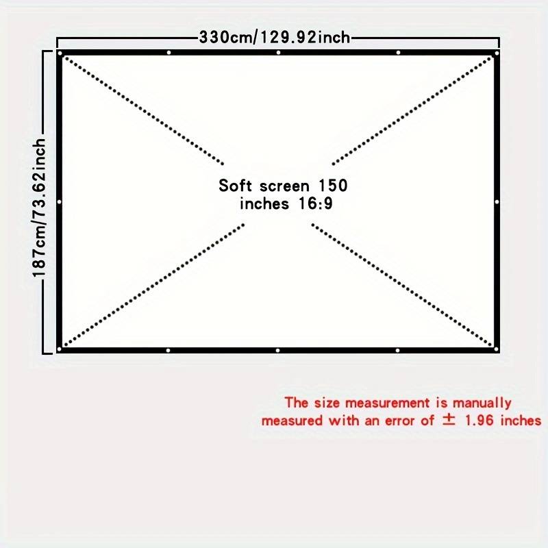 150" Rolleinwand Beamerleinwand Beamer Leinwand Projektionsleinwand 16:9 332x191