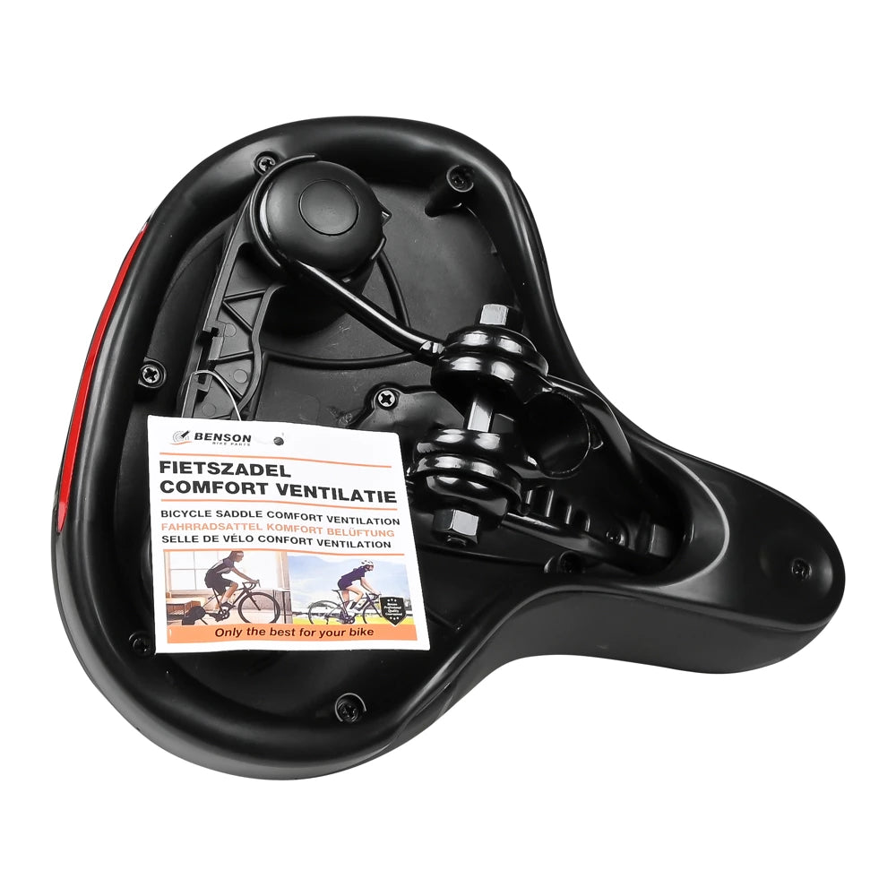 fahrradsattel heizung Fahrradsattel Breit Atmungsaktiv Weich Reflektorband Beleuchtung 22219