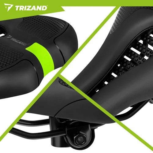 Fahrradsattel Komfortsattel 28x14 cm Gepolstert Fahrradsitz City Trekking Schwar