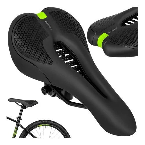Fahrradsattel Komfortsattel 28x14 cm Gepolstert Fahrradsitz City Trekking Schwar