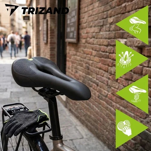 Fahrradsattel Komfortsattel 28x14 cm Gepolstert Fahrradsitz City Trekking Schwar