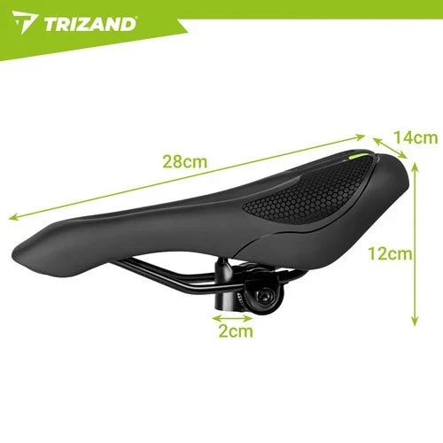 Fahrradsattel Komfortsattel 28x14 cm Gepolstert Fahrradsitz City Trekking Schwar