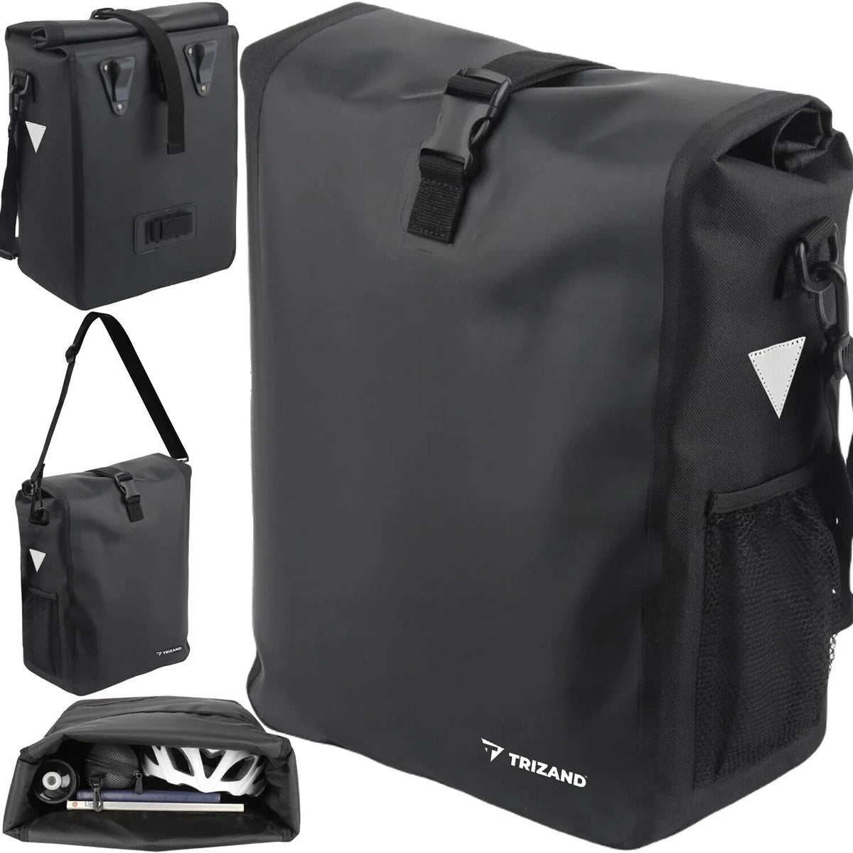 Fahrradtasche 15L wasserdicht Gepäckträger Tasche mit Schultergurt Reflektoren