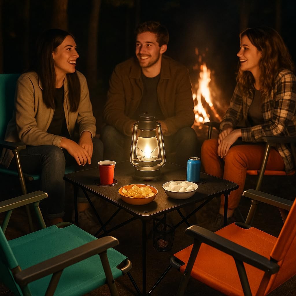 Faltbarer Campingtisch mit Getränkehalter & Tragetasche für Festival & Camping