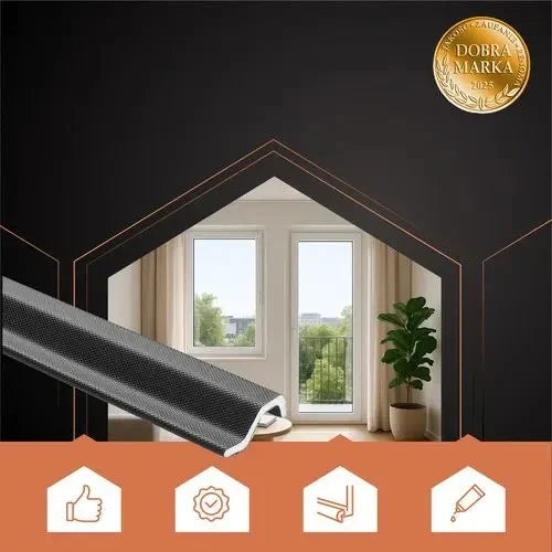 RUHHY Fensterdichtung 400 cm Selbstklebend Schwarz Türdichtung Zugluftdichtung Dichtband