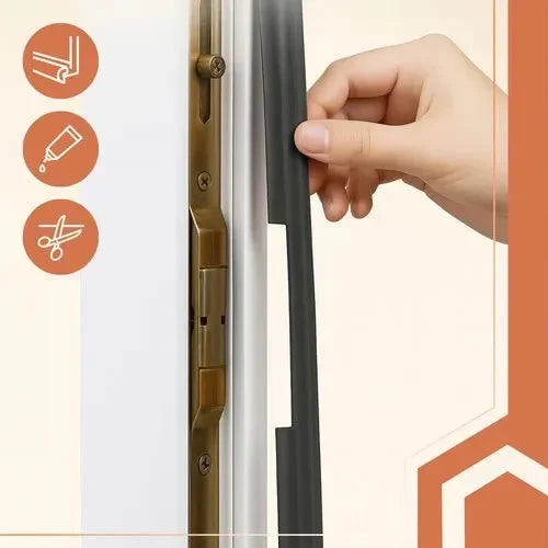 RUHHY Fensterdichtung 400 cm Selbstklebend Schwarz Türdichtung Zugluftdichtung Dichtband