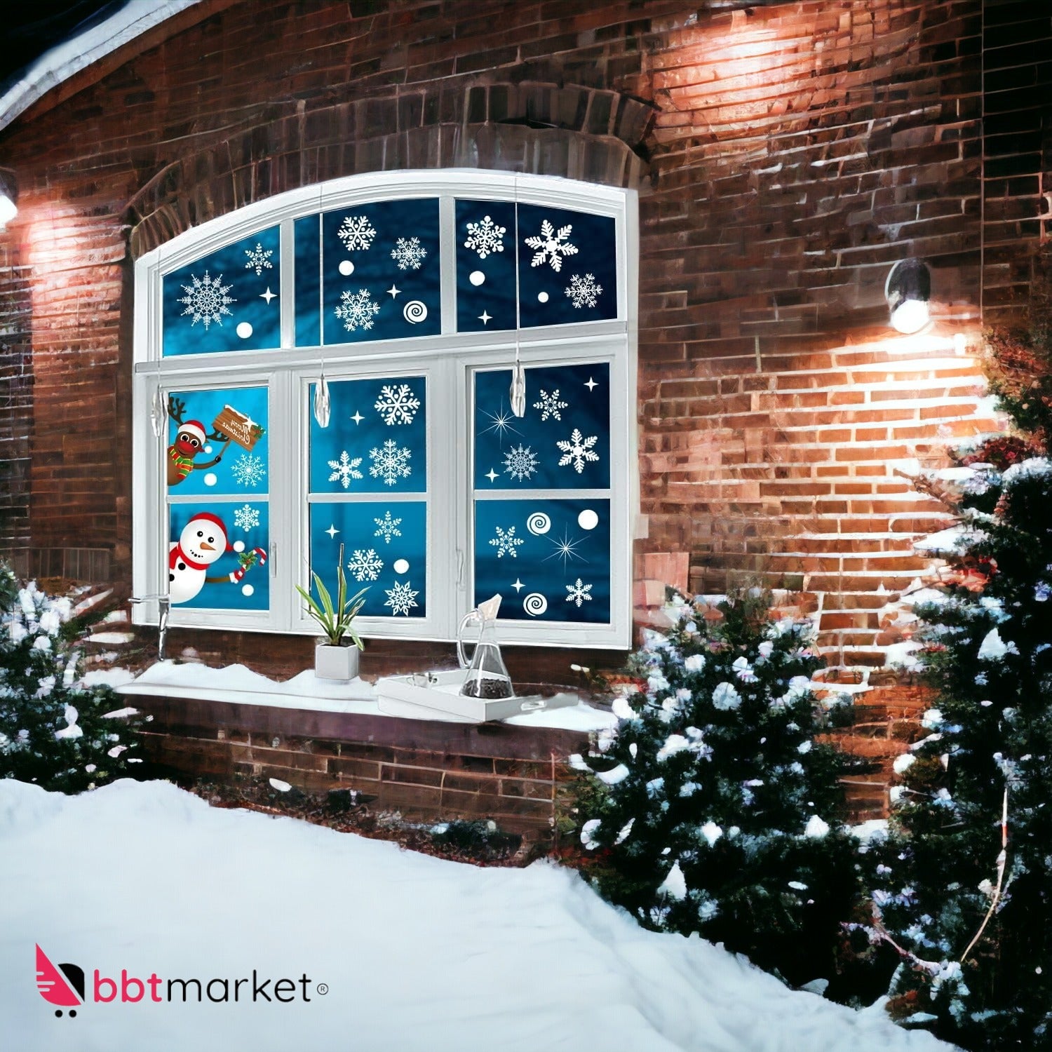 245x Schneeflocken Aufkleber Fensterbilder Fenstersticker Fensteraufkleber Deko