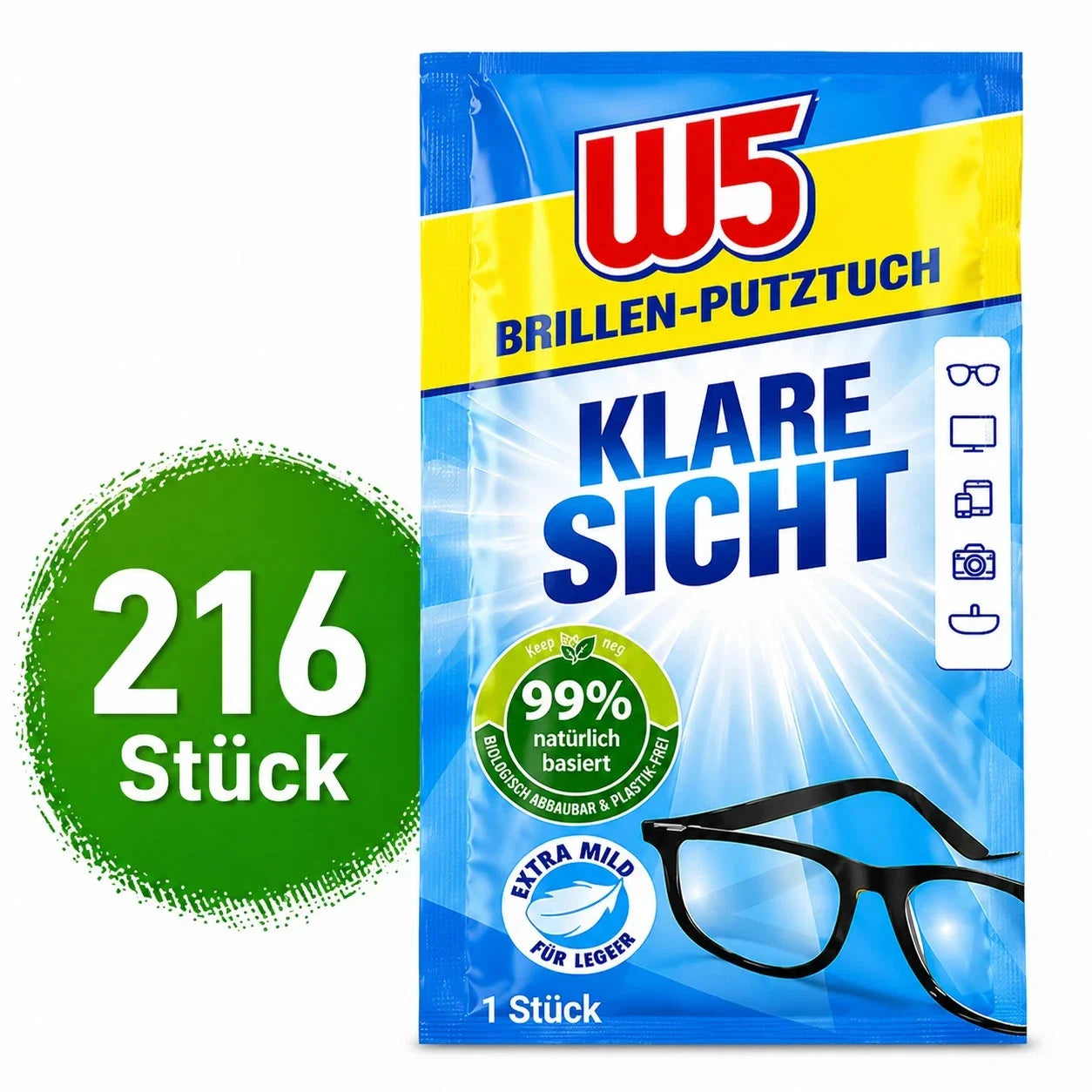 Feuchte Brillenputztücher Streifenfrei Brillentücher Display Reinigung