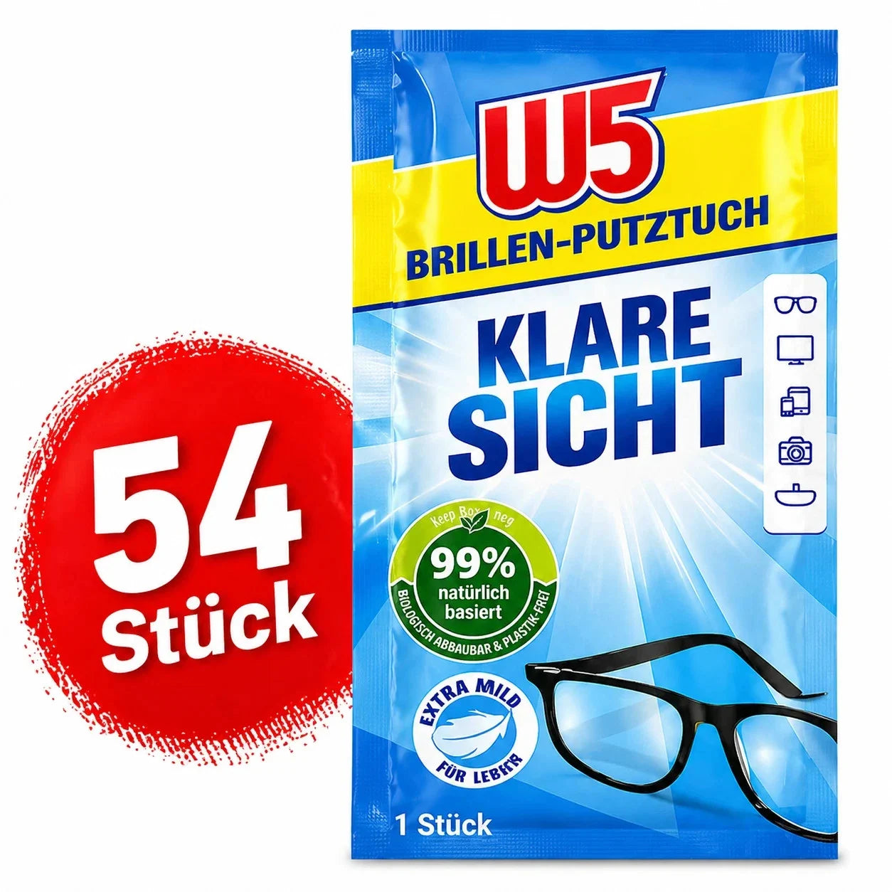 Feuchte Brillenputztücher Streifenfrei Brillentücher Display Reinigung