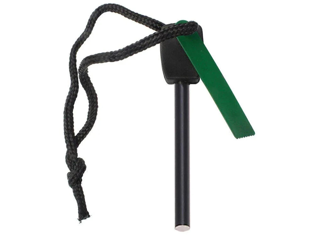 Feuerstarter mit Feuerstahl und Schaber – kompakter Zündstein für Camping, Trekking und Outdoor