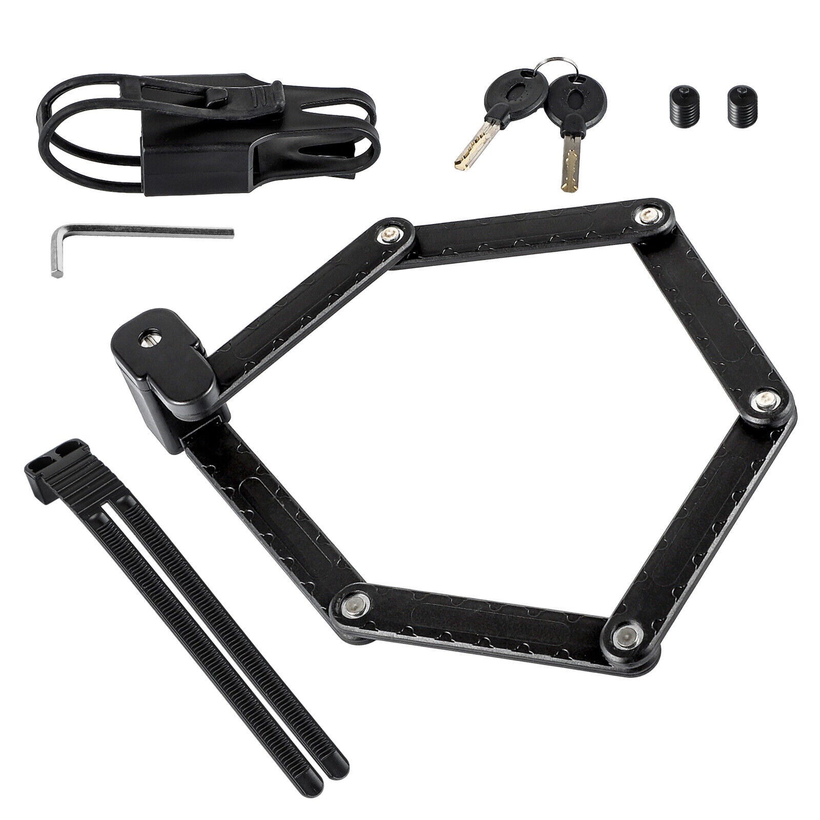 fischer fahrradschloss FISCHER Faltschloss mit Halterung Länge Fahrrad-Motorrad-Schloss 85 cm