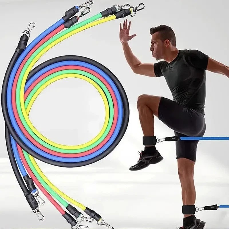 Widerstandsbänder Set 11tlg Fitnessbänder für Training Yoga Krafttraining