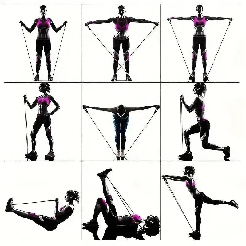 Widerstandsbänder Set 11tlg Fitnessbänder für Training Yoga Krafttraining