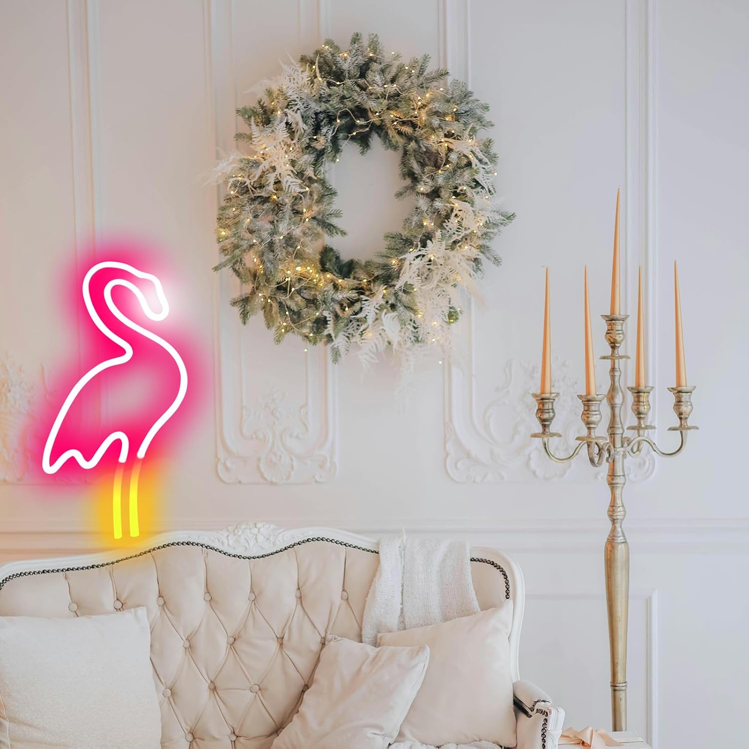 Flamingo LED Neonlicht – USB & Batteriebetriebenes Wandlicht für Bad & Zimmer