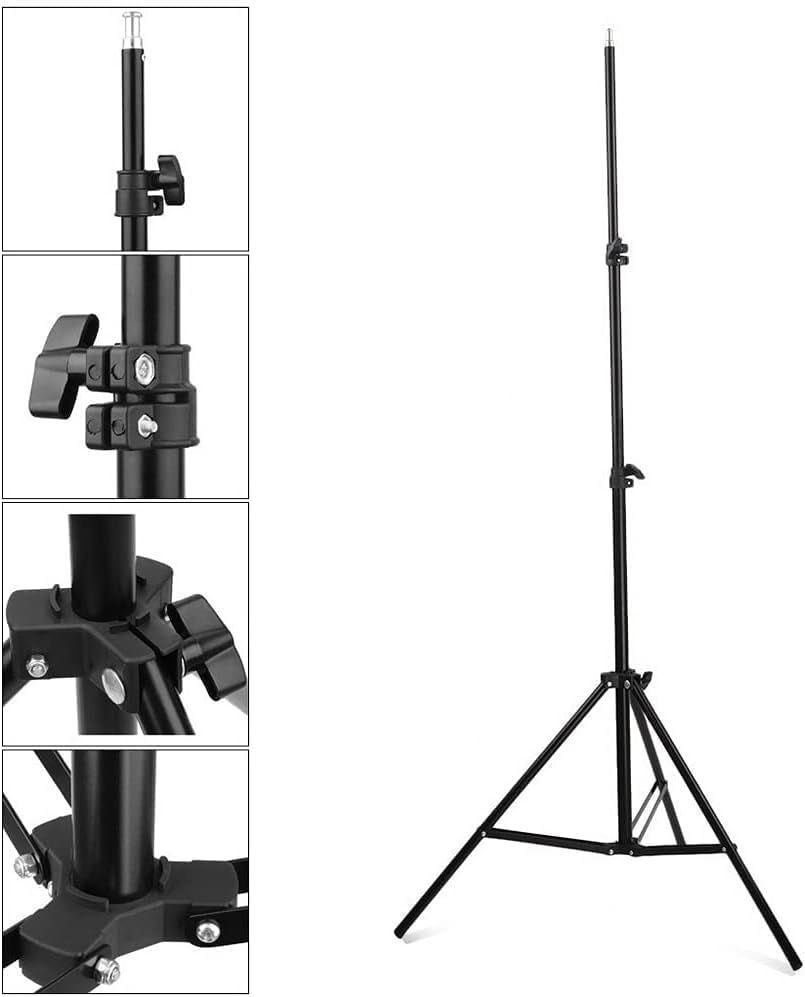 Fotostudio Set Greenscreen 2x3m Hintergrundsystem mit LED Licht