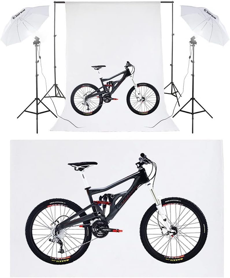 Fotostudio Set Greenscreen 2x3m Hintergrundsystem mit LED Licht