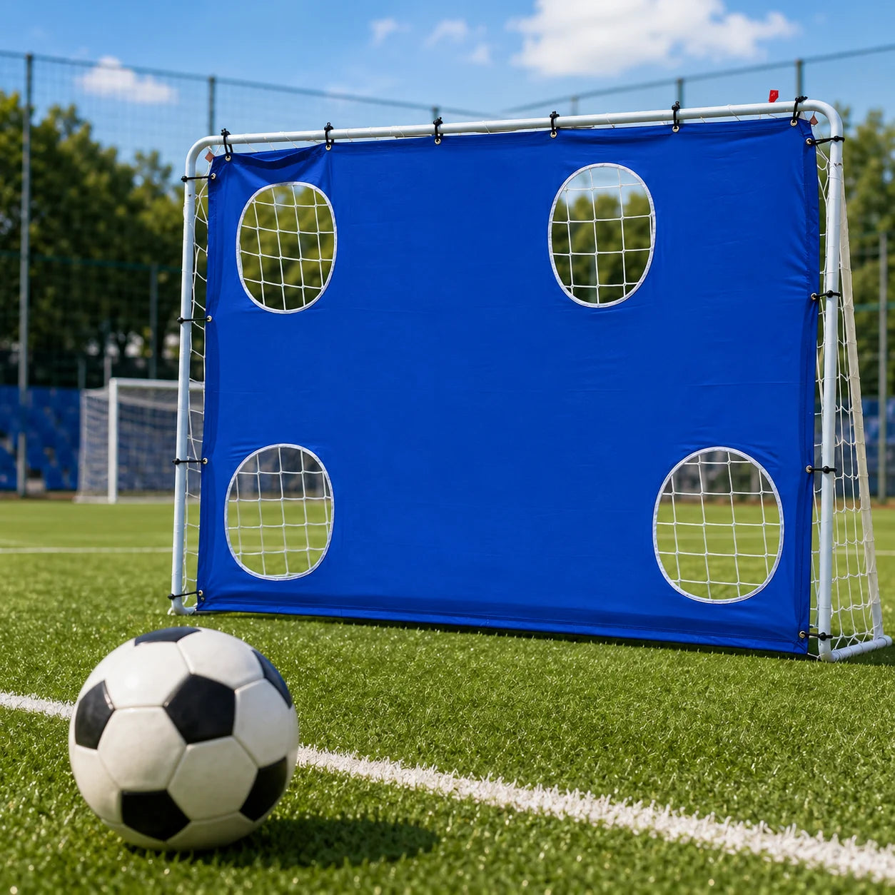Fußballtor mit Torwand & Zielmatte 217x153 cm – Trainingsset für Garten & Kinder