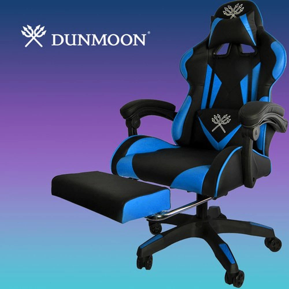 Dunmoon Gamingstuhl Bürostuhl Schreibtischstuhl Fußstütze Kissen Ergonomisch