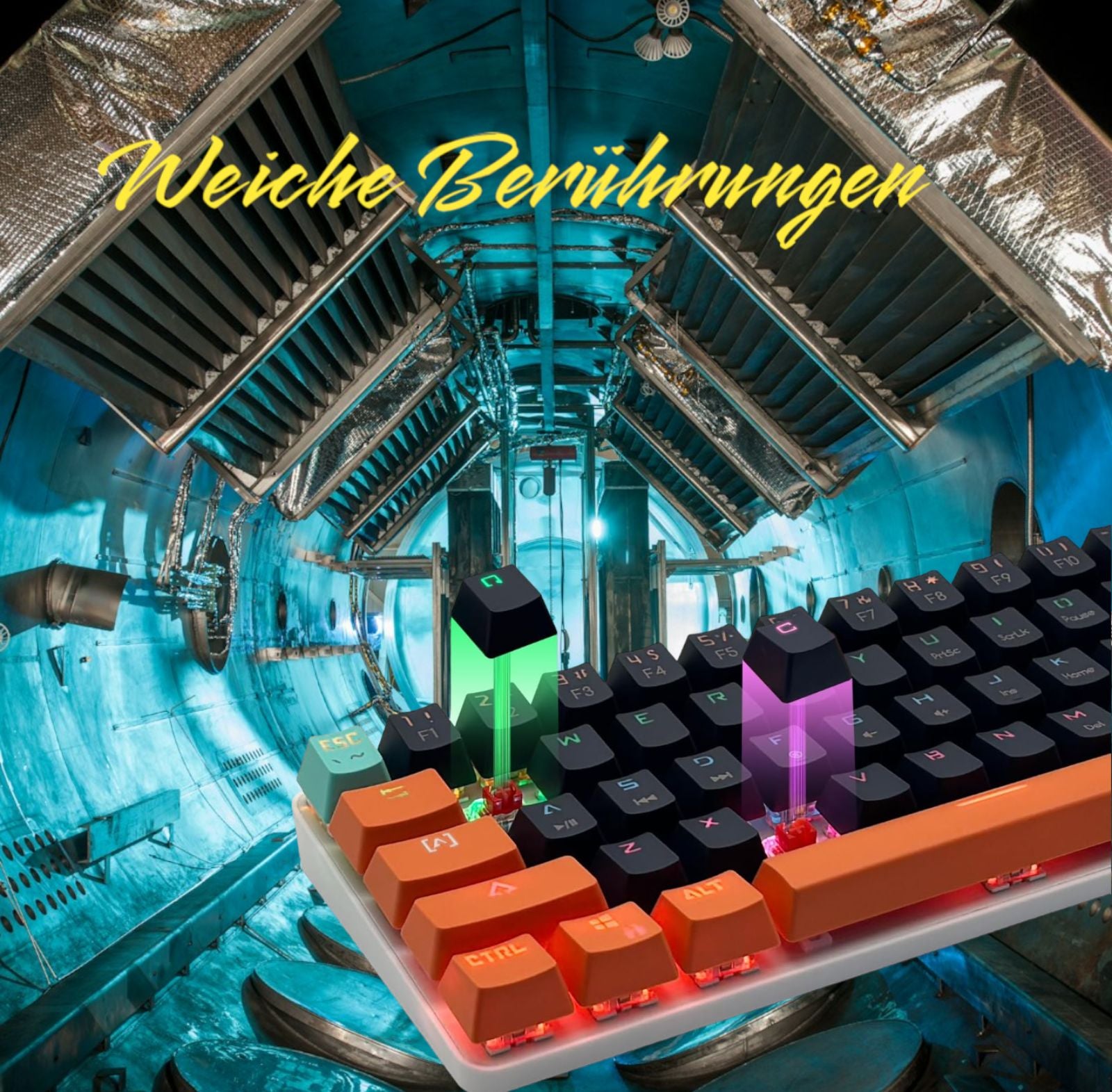 Mechanische Tastatur Gaming 60% LED RGB UK Layout Foam-Handgelenkstütze Typ C 🎮