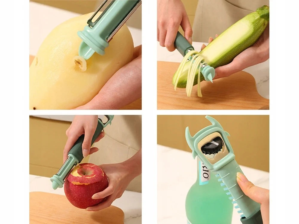Gemüseschäler 7in1 Edelstahl Sparschäler Obstschäler Multifunktion Küchenhelfer