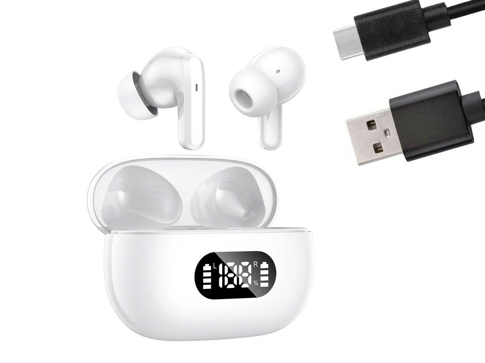 Bluetooth In Ear Kopfhörer TWS Kabellos mit LED Ladecase, Mikrofon und Touch Steuerung – Wireless Earbuds für Android, iOS und Windows