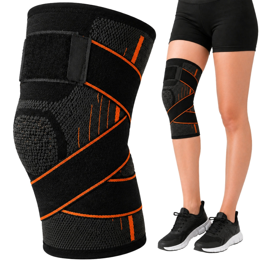 Kniebandage Kniegelenk Orthese mit Kompression – Elastische Stützbandage für Sport, Training, Fitness und Alltag