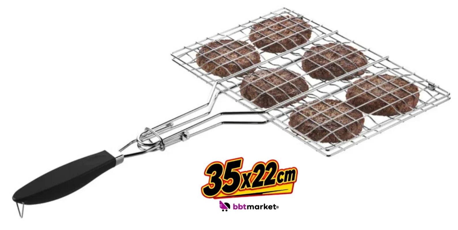 Grillkorb Edelstahl Grillguthalter Grillzubehör Gemüse Würstchen Burger BBQ