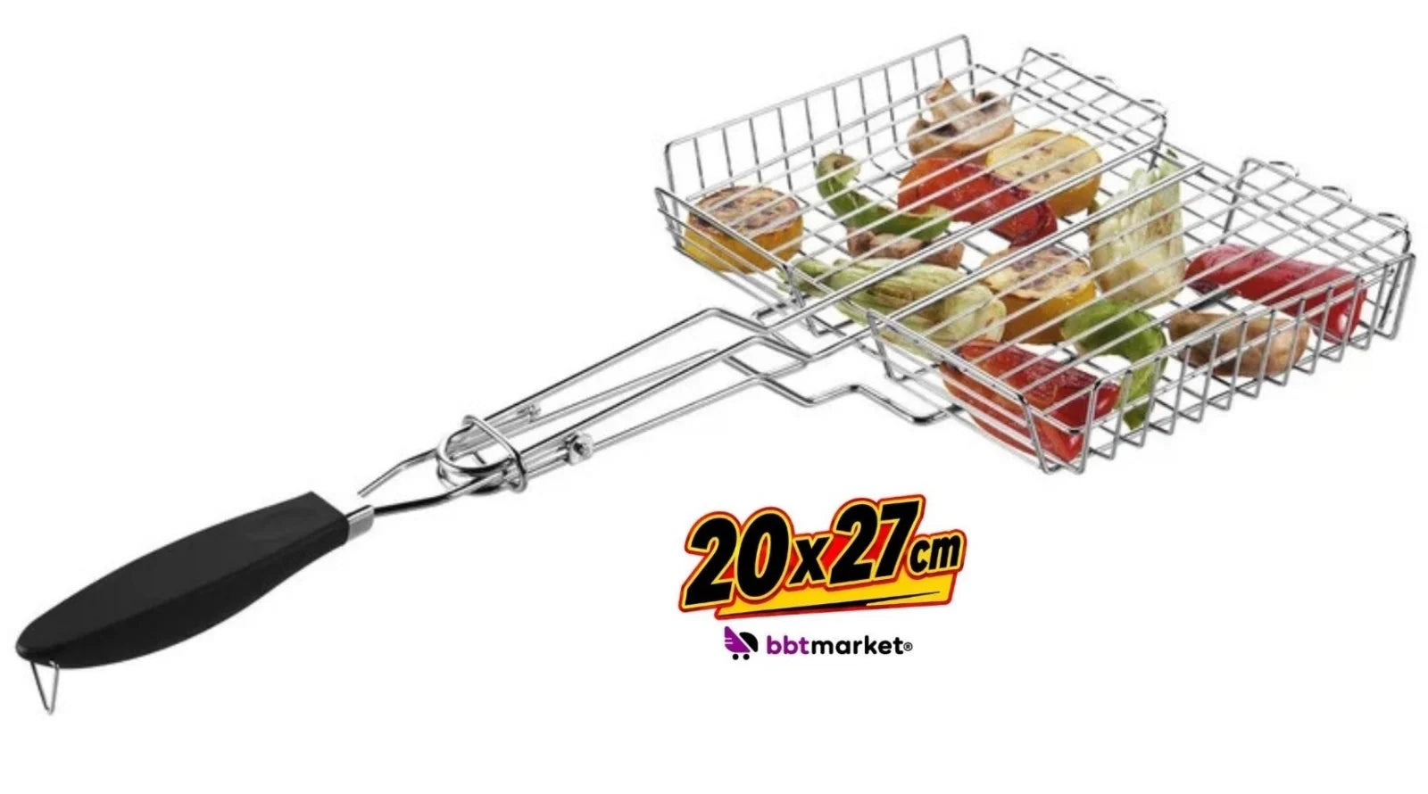 Grillkorb Edelstahl Grillguthalter Grillzubehör Gemüse Würstchen Burger BBQ