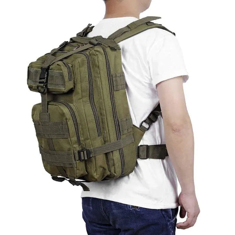 Militärrucksack 26L Camouflage – Tactical MOLLE Outdoor Rucksack in Oliv Grün für Wandern, Camping & Alltag