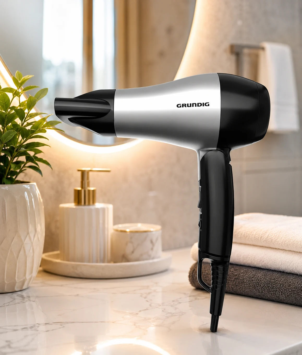 Grundig HD 2200 Reise Föhn 1200W Haartrockner Klappgriff Sport Camping