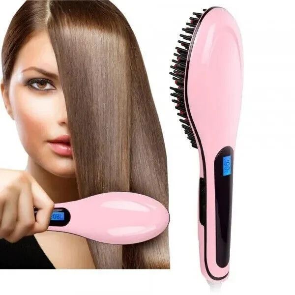 Haarglättungsbürste elektrisch LCD,Hair Straightener Haarglätter Glättungsbürste