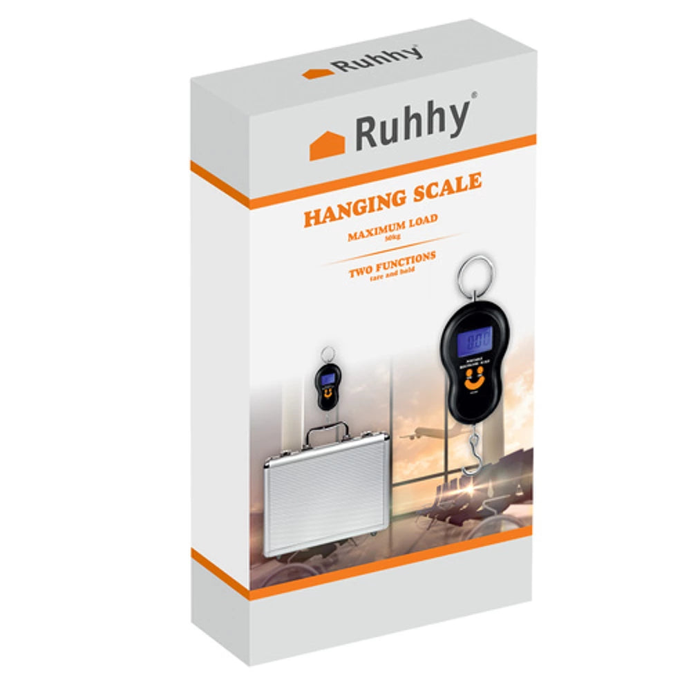 Digitale Hakenwaage 50kg Handwaage Kofferwaage LCD Display TARA Funktion