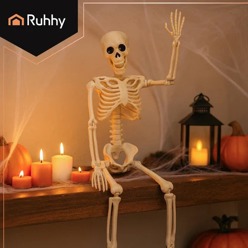 Halloween Skelett Deko 40cm Hängend Beweglich Gruseldeko Horror Party Knochen
