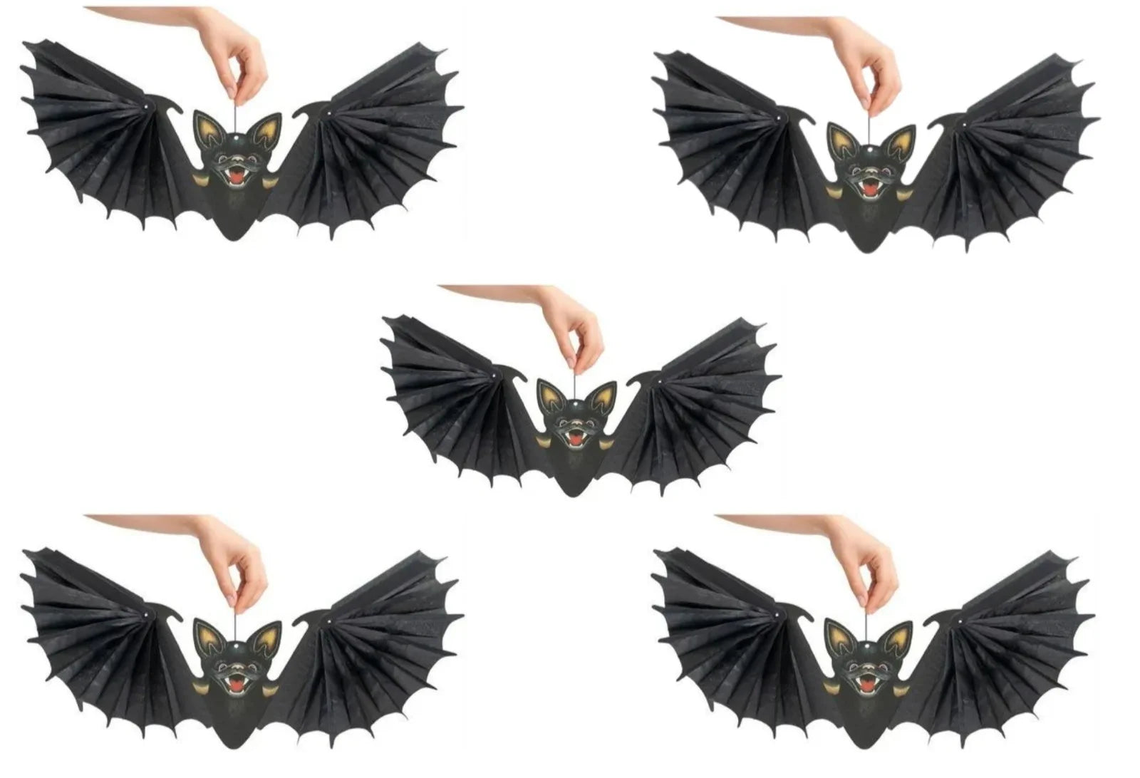 Halloween Fledermaus Deko 60cm Hängend Schwarz Gruseldeko Horror Party Groß