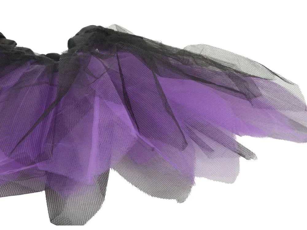Halloween Kostüm Mädchen 🎃 Fledermaus Rock mit Stirnband Schwarz Lila 👻