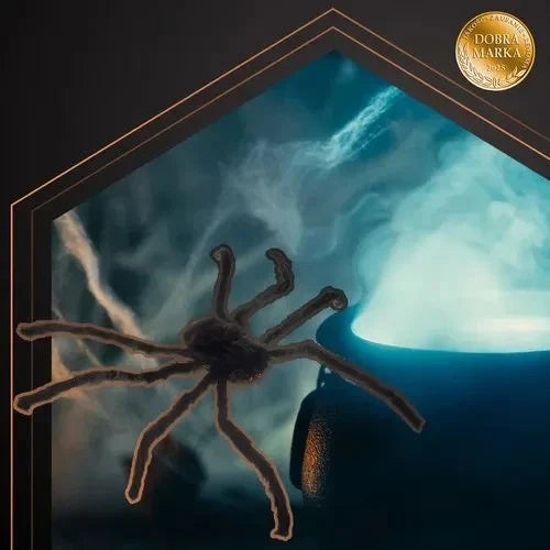 Halloween Spinne XXL 50cm Schwarz Haarig Bewegliche Beine Gruseldeko Horror Deko