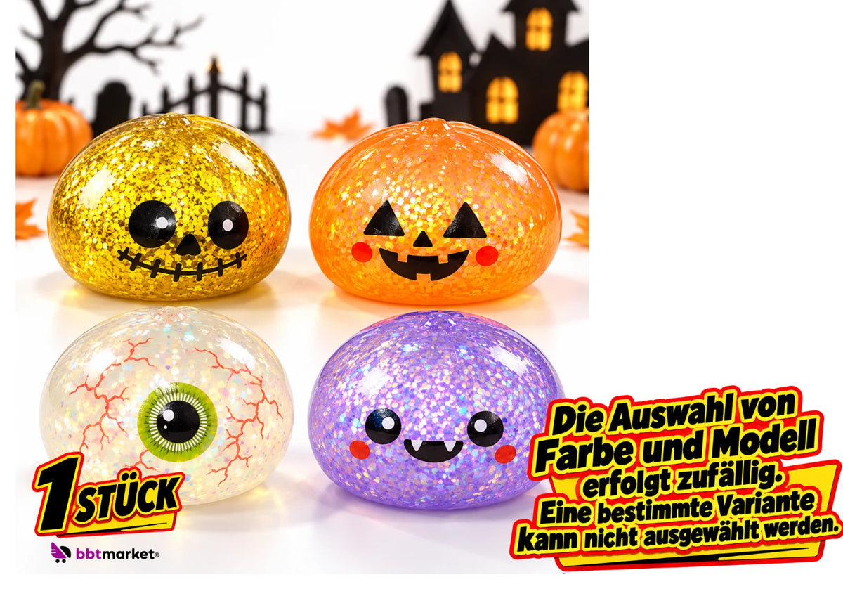 Halloween Squishy Mini 5 cm – Knautschspielzeug & Fidget Toy als Mitgebsel, 1 oder 3 Stück