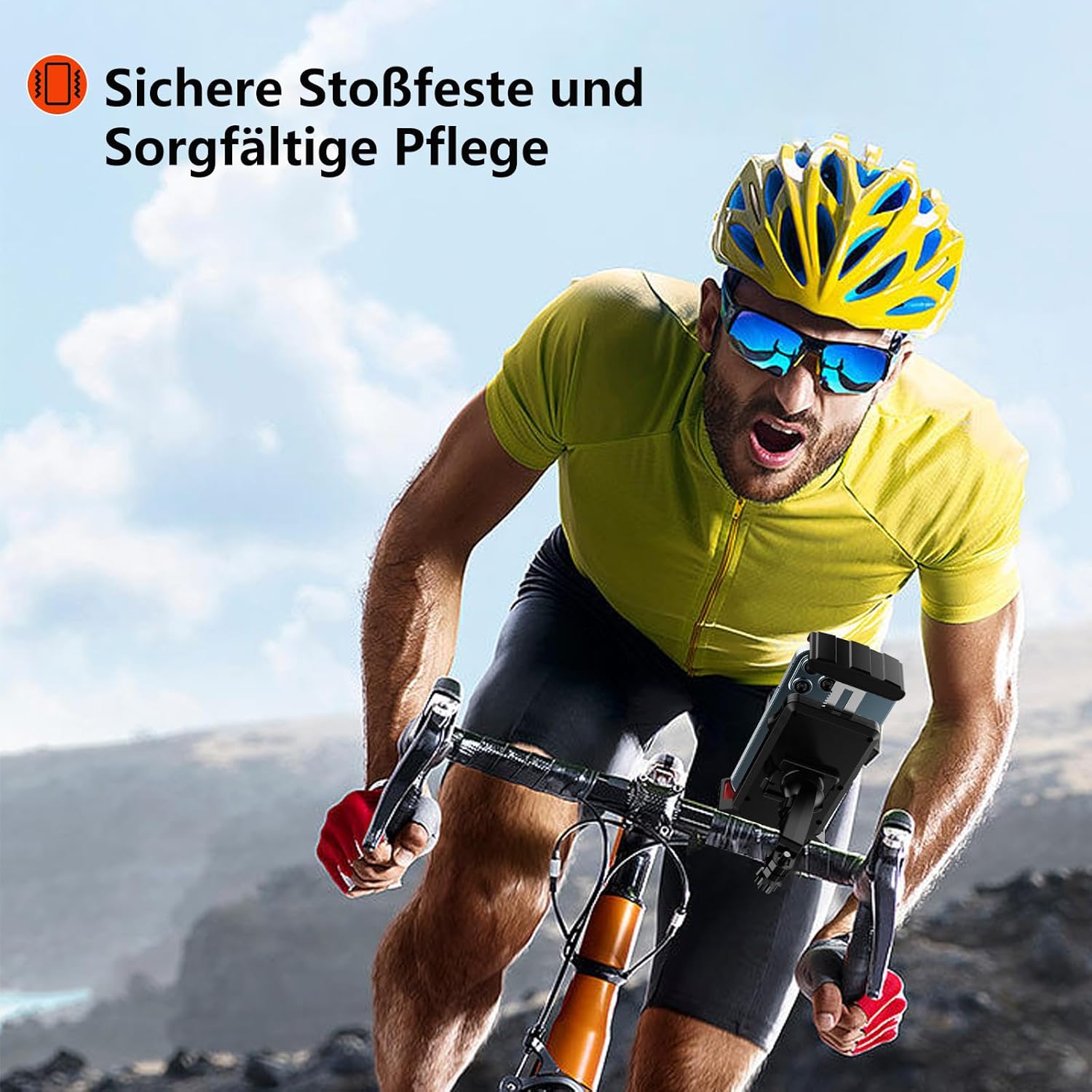 Handyhalterung Fahrrad Universal Lenker Handy Smartphone Halterung Halter 360