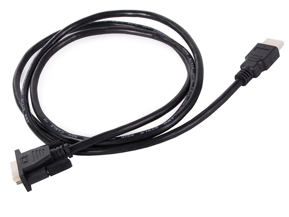 HDMI VGA Kabel 1,3m Full HD 1080p D-Sub Verbindungskabel Schwarz