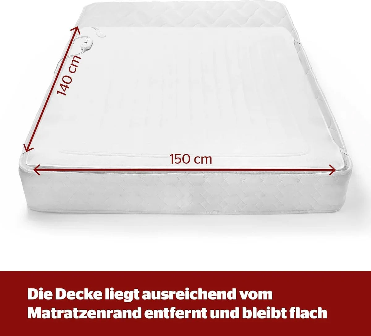 Electric blanket 150x80cm with 3 heating levels, heating blanket, heating bed, heating mat, blanket