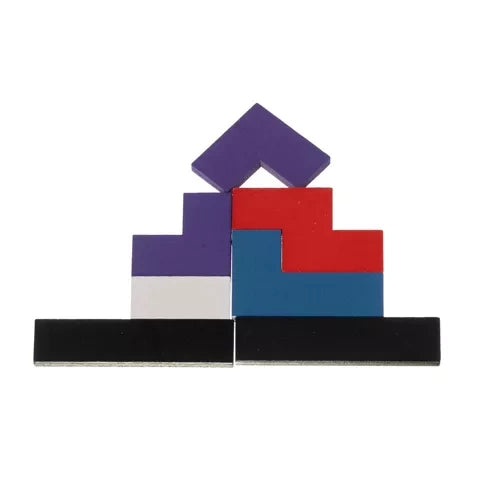 Holzpuzzle 3D mit 40 Teilen – Logik Lernspiel aus Holz für Kinder