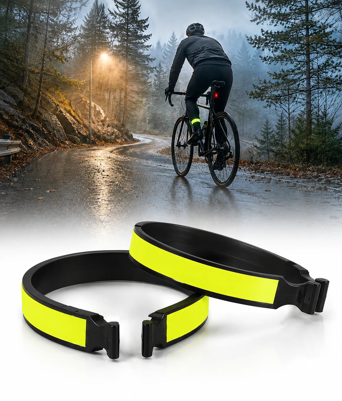 2 x Hosenclips Fahrrad  Reflektierend Hosenklammer Beinschutz Fahrradclip