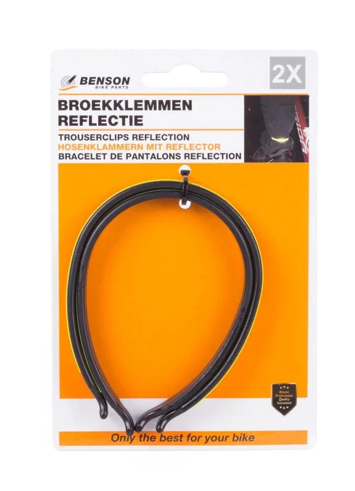 2 x Hosenclips Fahrrad  Reflektierend Hosenklammer Beinschutz Fahrradclip